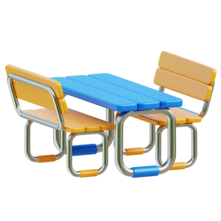 Mesa de picnic  3D Icon