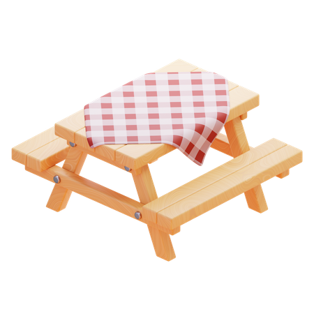 Mesa de picnic  3D Icon