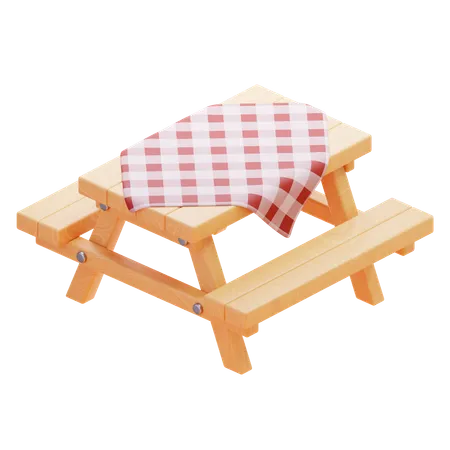 Mesa de picnic  3D Icon