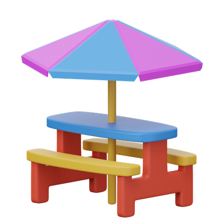 Mesa de picnic  3D Icon