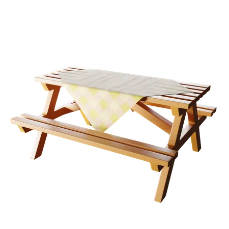 Mesa de picnic  3D Icon