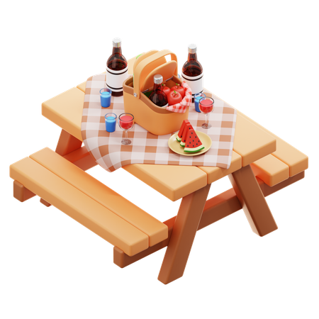 Mesa de piquenique  3D Icon