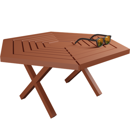 Mesa de praia  3D Icon
