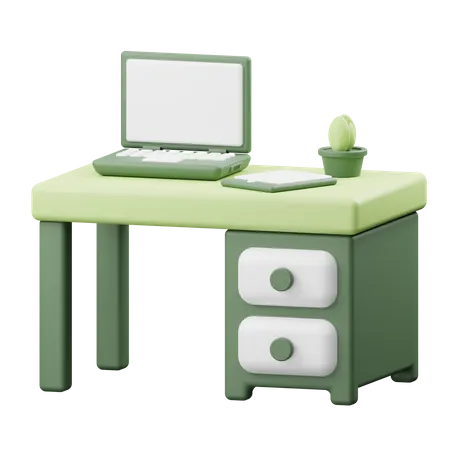 Mesa de trabalho  3D Illustration