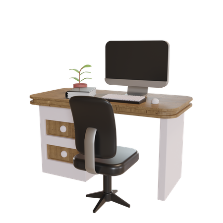 Mesa de trabalho  3D Illustration