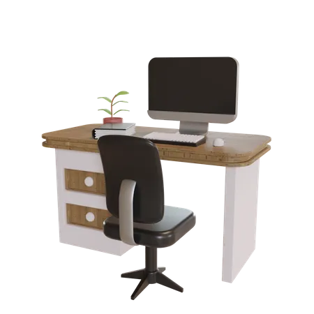 Mesa de trabalho  3D Illustration