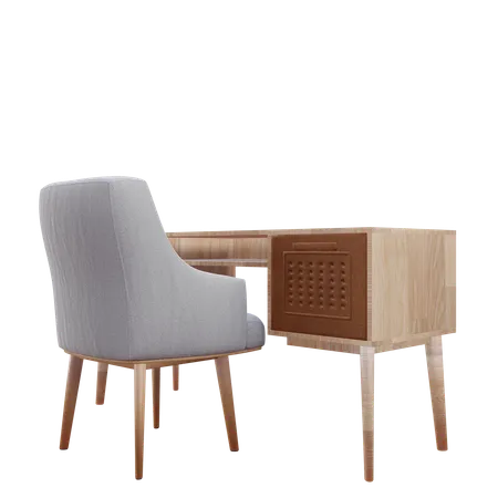 Mesa e cadeira  3D Icon