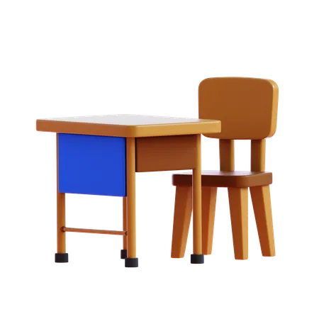 Mesa e cadeira  3D Icon