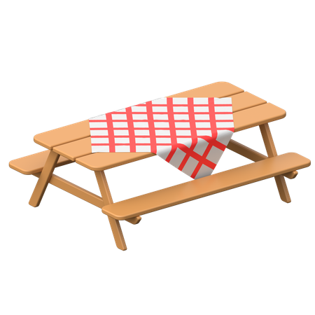 Mesa de picnic  3D Icon