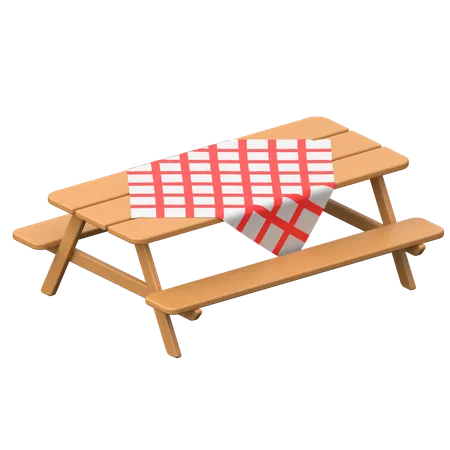 Mesa de picnic  3D Icon