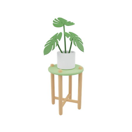 Mesa de plantas  3D Icon