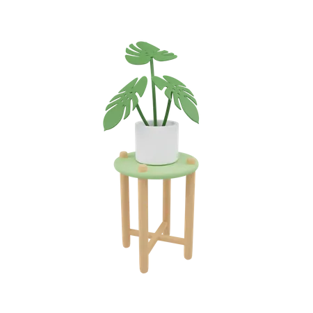 Mesa de plantas  3D Icon