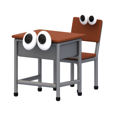 Mesa Silla De Dibujos Animados  3D Icon