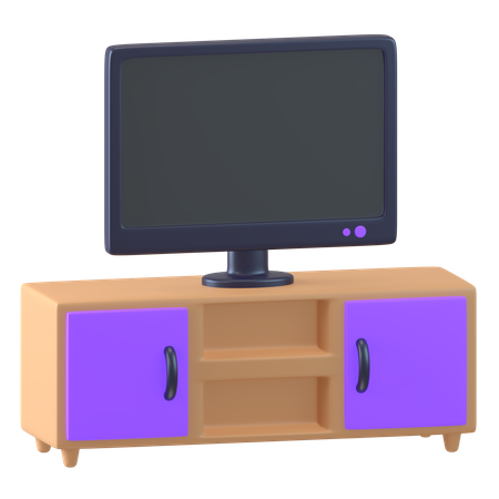 Mesa de televisión  3D Icon