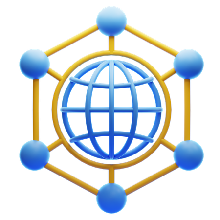 Mesh Network  3D Icon