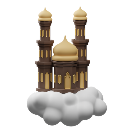 Mesquita acima das nuvens  3D Icon