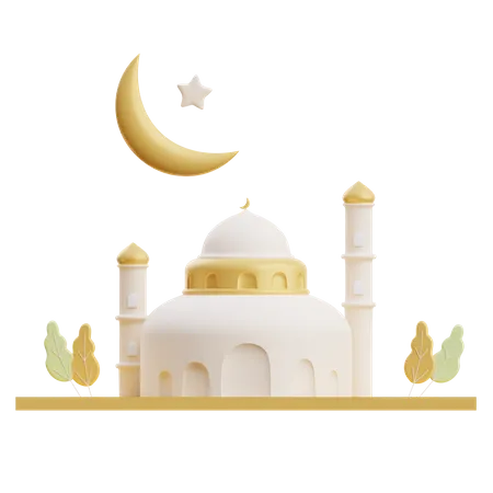 Cúpula da mesquita  3D Illustration