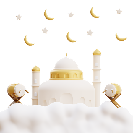 Mesquita Islâmica  3D Illustration