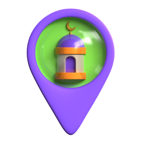 Localização da mesquita  3D Icon