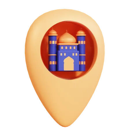 Localização da mesquita  3D Icon