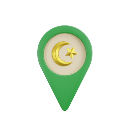 Localização da mesquita  3D Icon