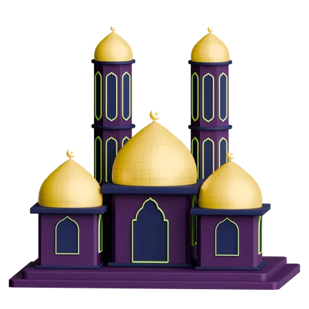 Celebração do Ramadã na Mesquita  3D Icon