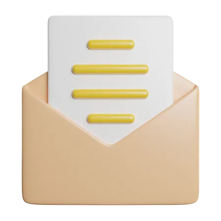 Message Letter Chat 3D Icon