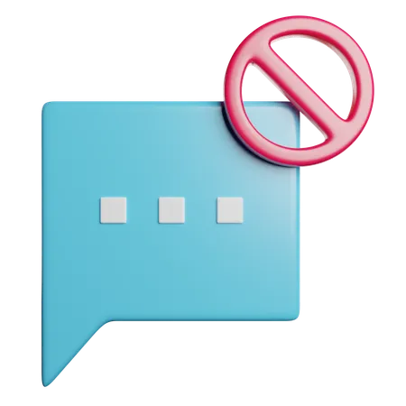 Message Communication Block 3D Icon