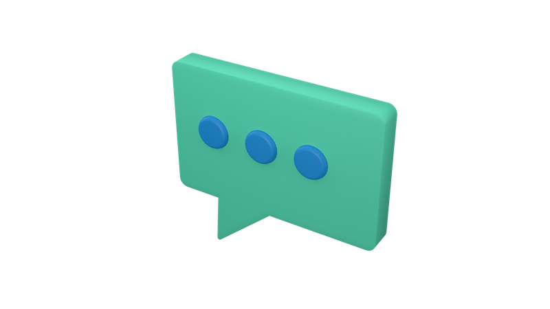 메시지  3D Icon