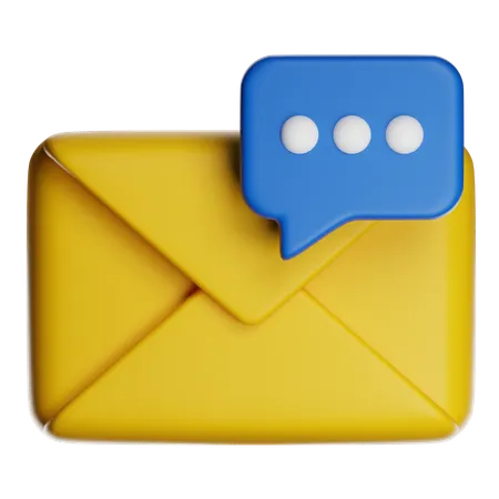 메시지  3D Icon
