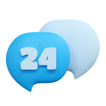 Message 24 heures  3D Icon