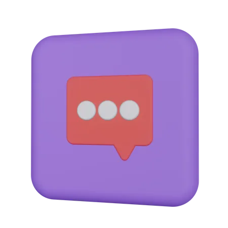 Message UI 3 D Illustration With Purple White And Red Color 3D Illustration