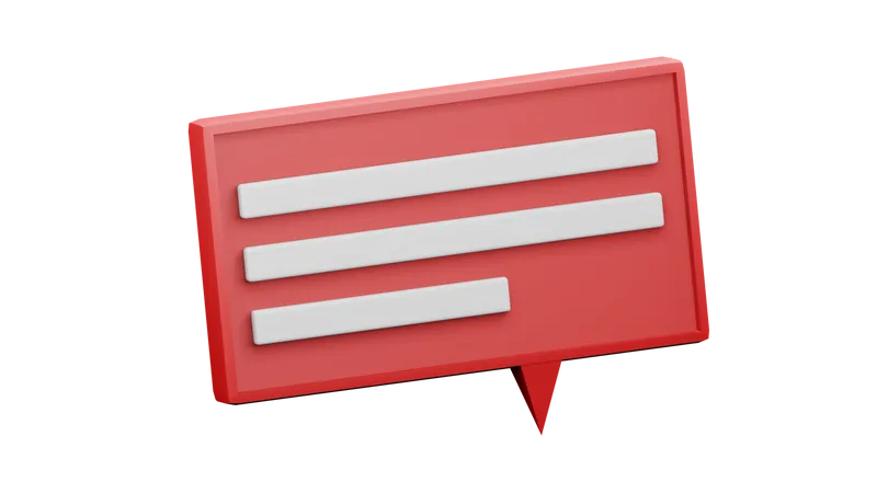 Message Icon For Messages App 3D Illustration