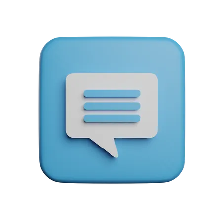 Messeage Inbox Social Media Element 3D Logo