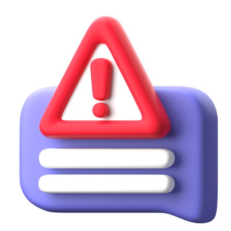 Message Alert  3D Icon