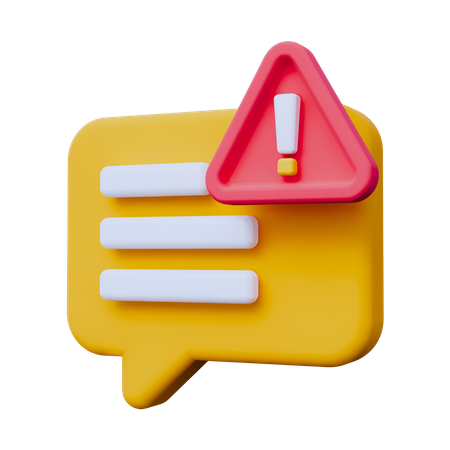 Message Alert  3D Icon