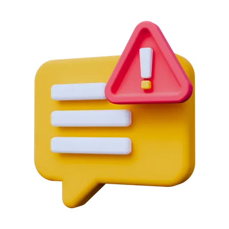 Message Alert  3D Icon