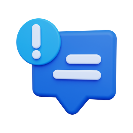 Message Alert  3D Icon