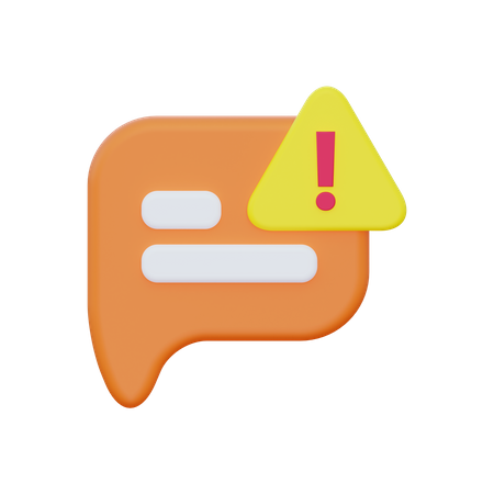 Message Alert  3D Icon
