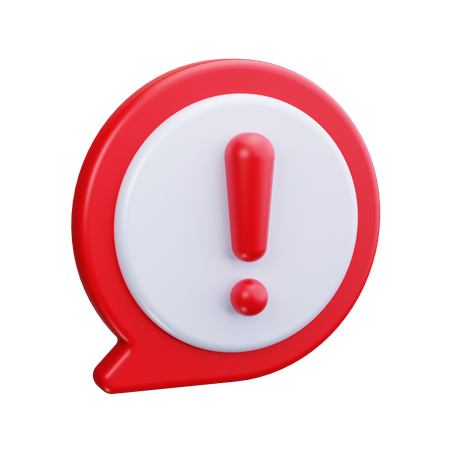 Message d'alerte  3D Icon