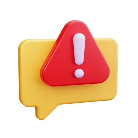 Message d'alerte  3D Icon