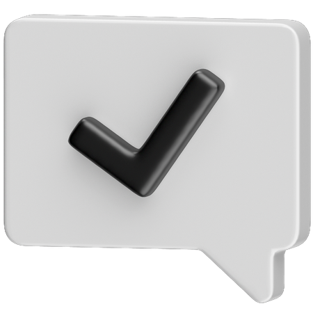 Message approuvé  3D Icon