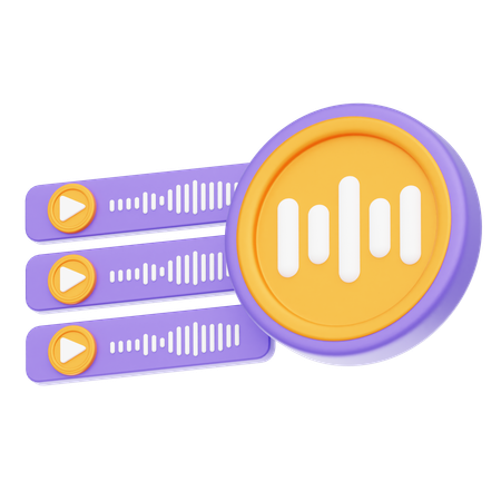 Message audio  3D Icon