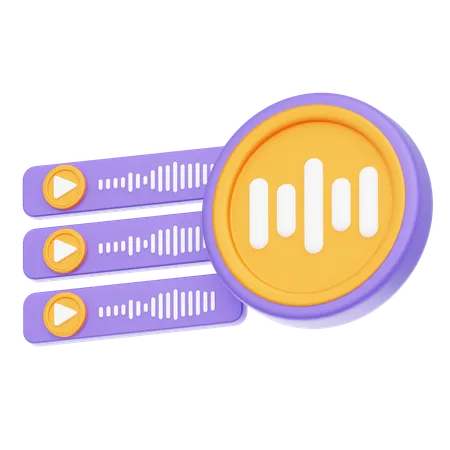 Message audio  3D Icon