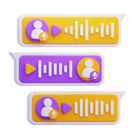 Message audio  3D Icon