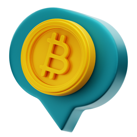 Message bitcoin  3D Icon