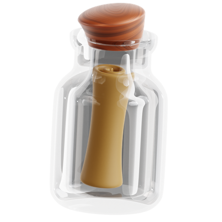 Message Bottle  3D Icon