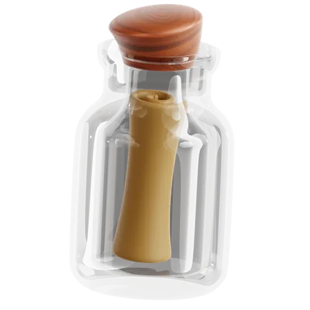 Message Bottle  3D Icon