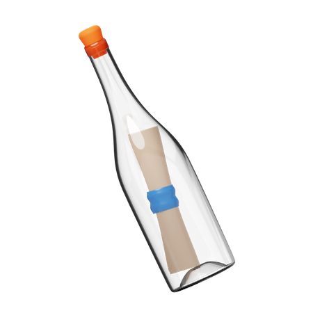 Message Bottle  3D Icon