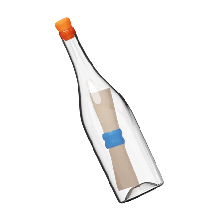 Message Bottle  3D Icon